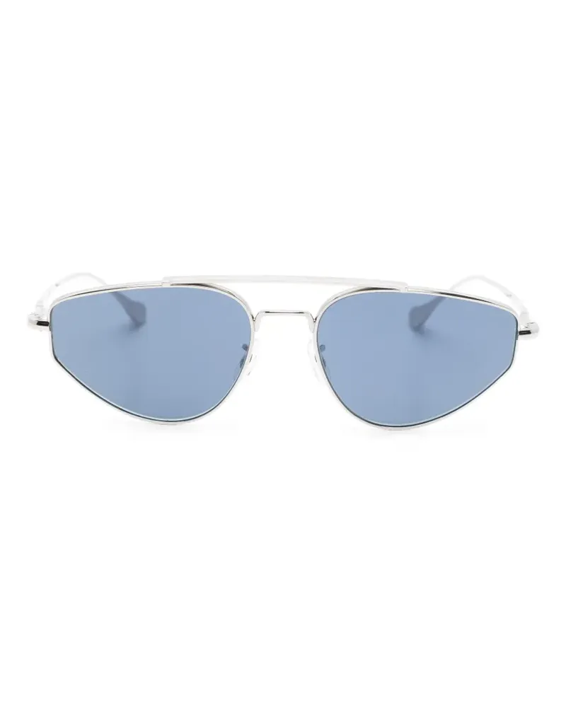 Jil Sander double-bridge geometric-frame sunglasses - Silber Silber