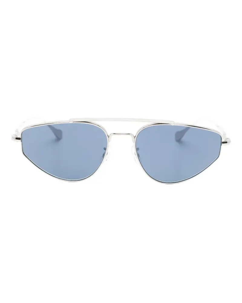 Jil Sander double-bridge geometric-frame sunglasses - Silber Silber