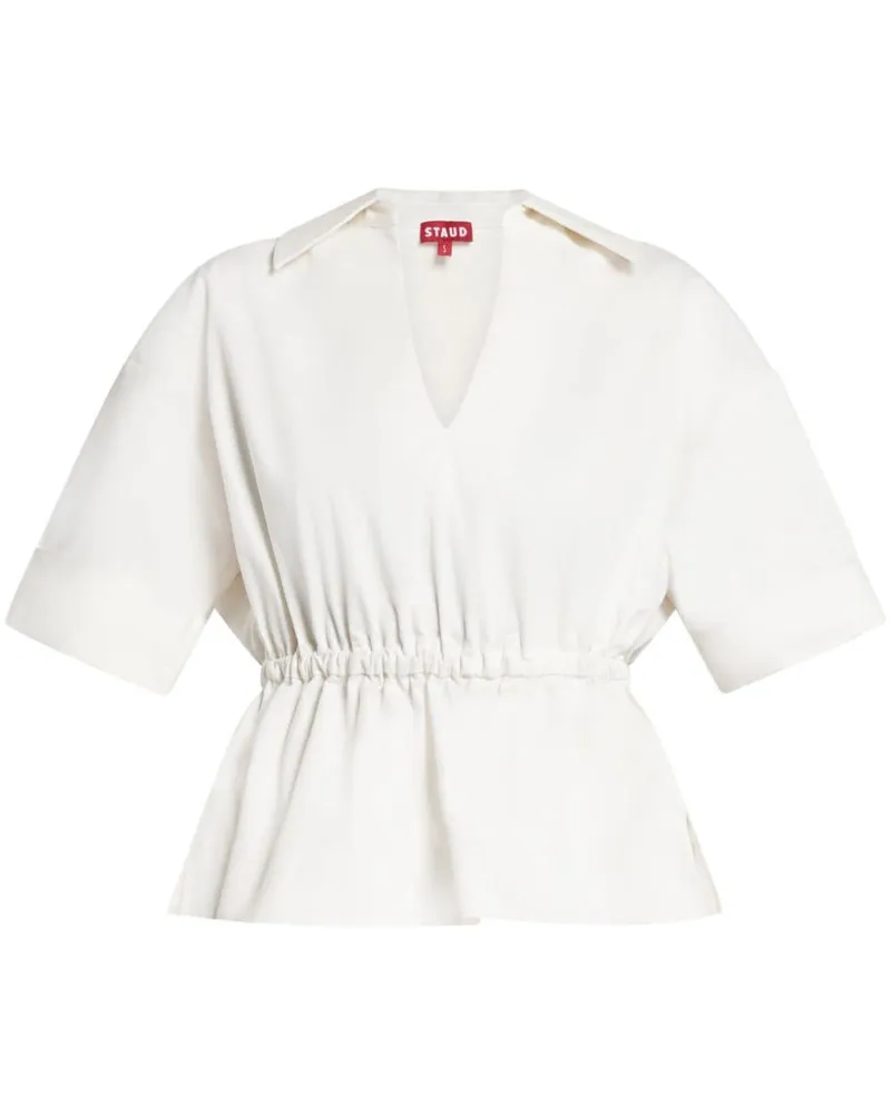 STAUD Bristol Bluse mit Schößchen - Weiß Weiß