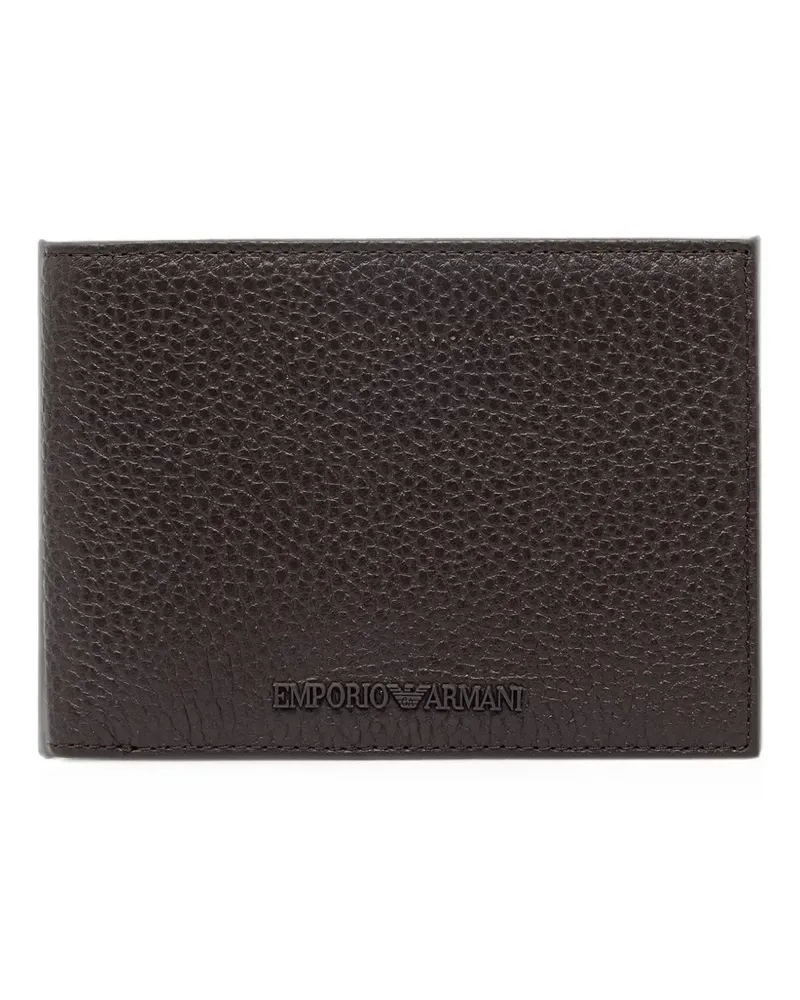Emporio Armani grained leather wallet - Braun Braun