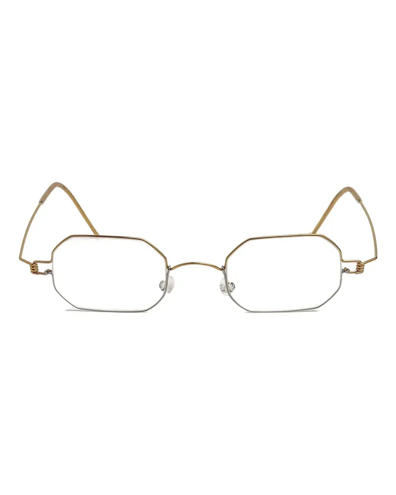 Lindberg Brille mit geometrischem Gestell - Gold Gold