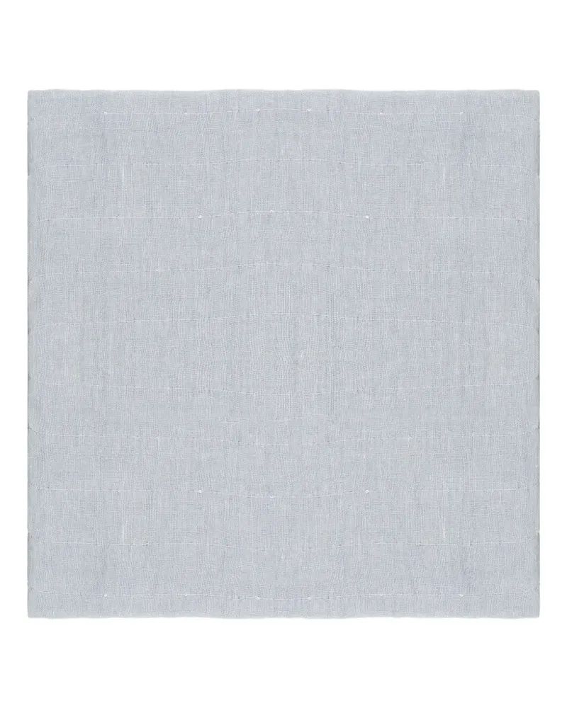 PANICALE Cashmere Schal mit Fransen - Blau Blau