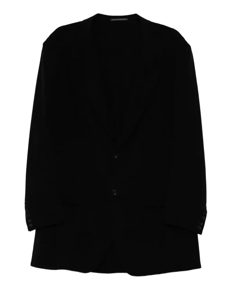 Yohji Yamamoto velvet single-breasted jacket - Schwarz Schwarz