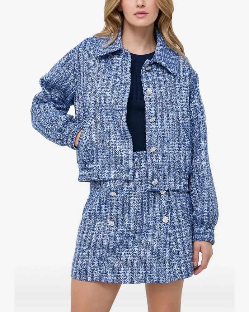 Custommade Verzierte Tweed-Jacke - Blau Blau