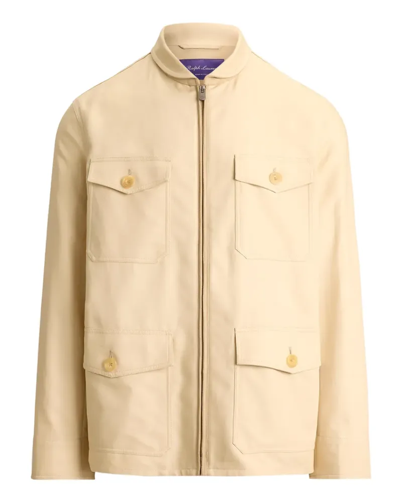 Ralph Lauren Geknöpfte Boulton Jacke aus Satin - Nude Nude
