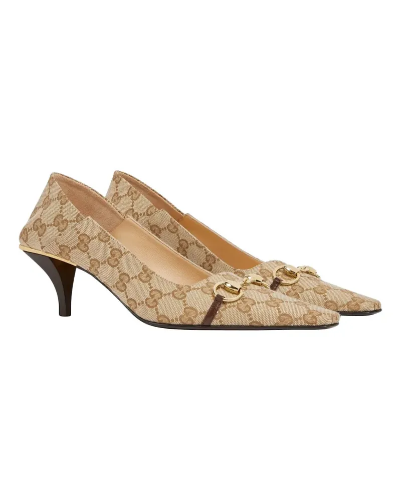 Gucci Horsebit GG pumps - Nude Nude