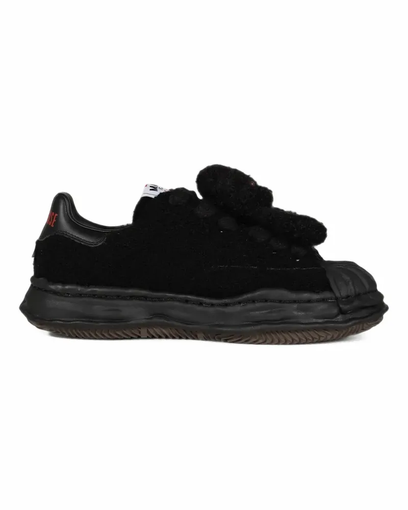 MIHARAYASUHIRO x Pink House "Blakey" OG sole chenille embroidey low-top sneakers - Schwarz Schwarz