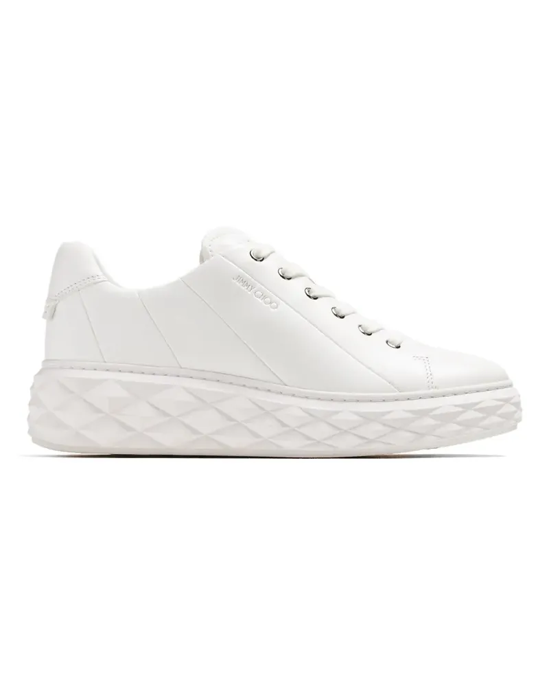 Jimmy Choo Chunky Diamond Sneakers mit Steppung - Weiß Weiß