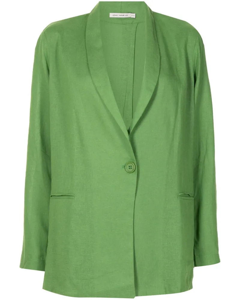 Lenny Niemeyer Einreihiger Blazer mit Schalkragen - Grün Grün