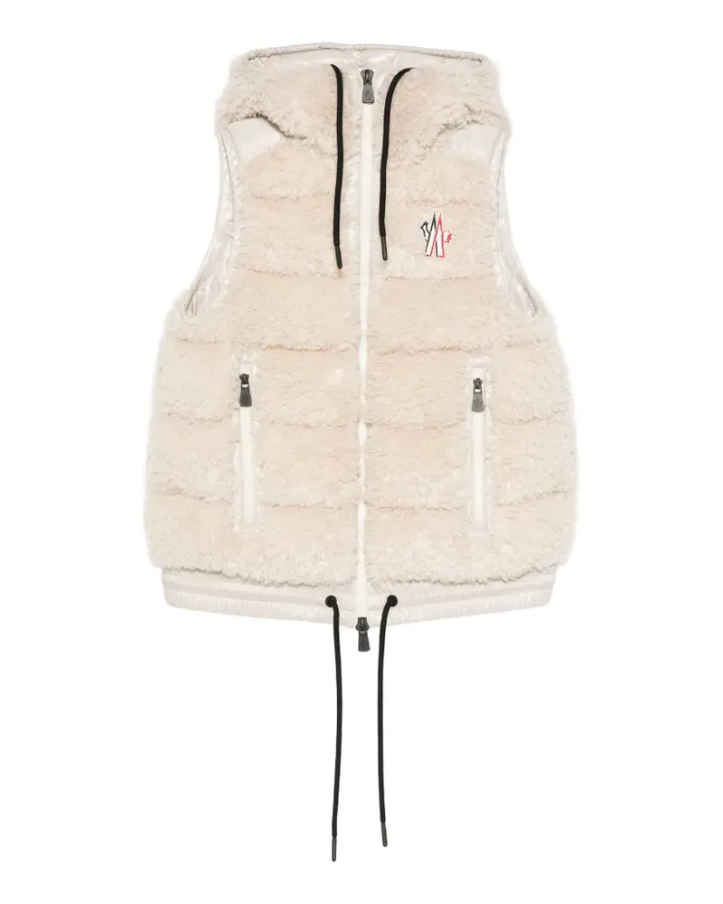 Moncler Isolierte Teddy Kapuzenweste - Nude Nude