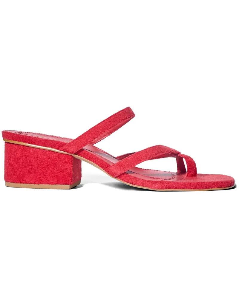 Osklen Sandalen aus Frottee Rot