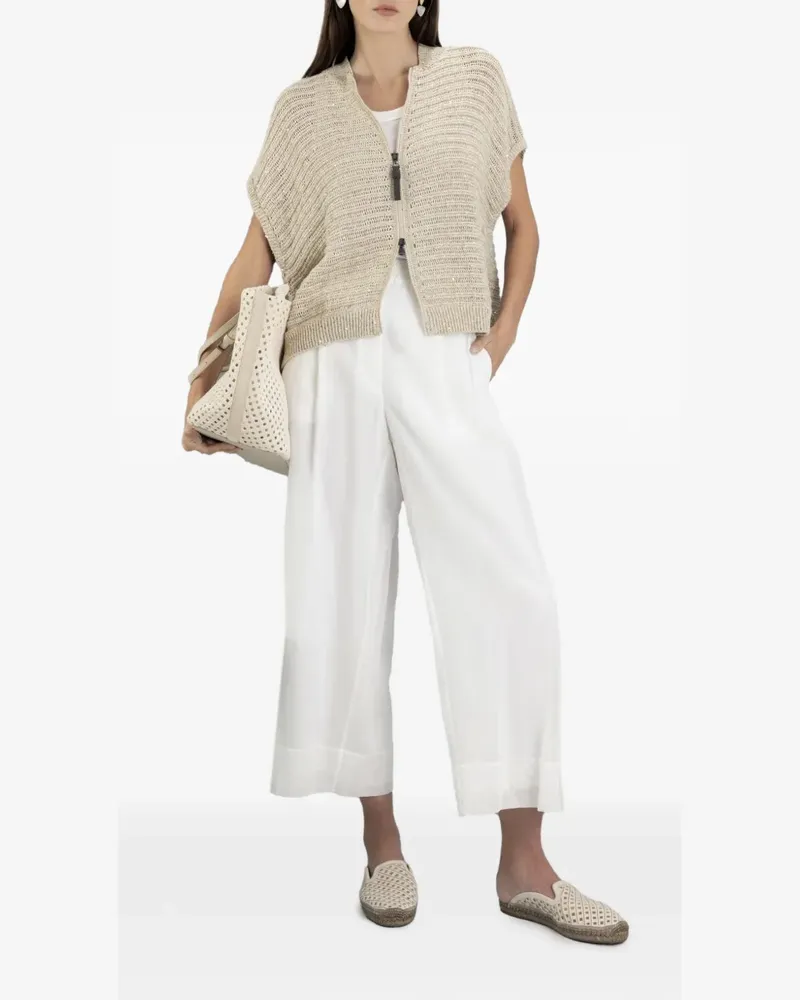 Brunello Cucinelli Cardigan mit Pailletten - Nude Nude