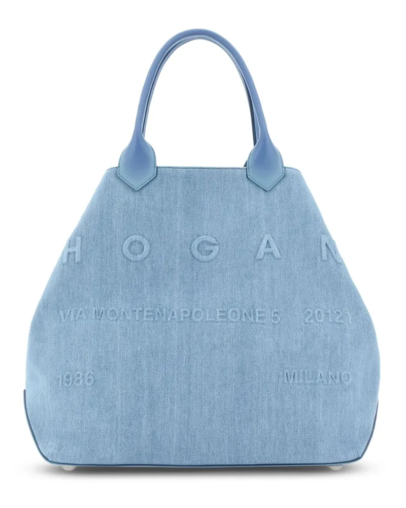 Hogan Große Script Tote Bag - Blau Blau