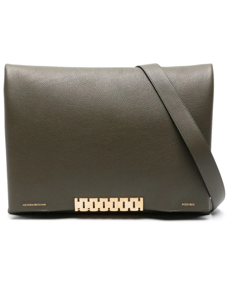 Victoria Beckham Clutch mit Kettenriemen - Grün Grün