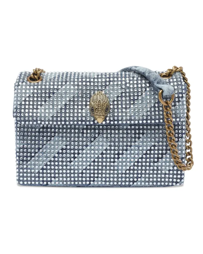 Kurt Geiger Kensington Schultertasche aus Denim mit Nieten - Blau Blau