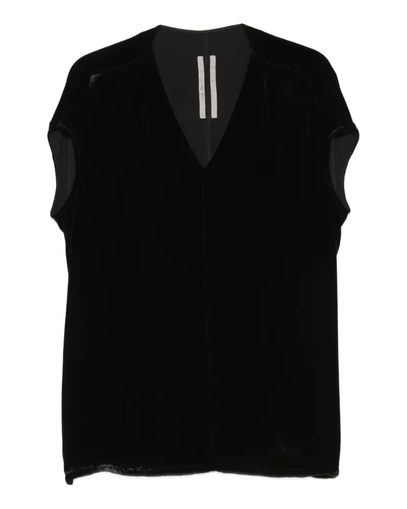 Rick Owens Bluse mit V-Ausschnitt - Schwarz Schwarz