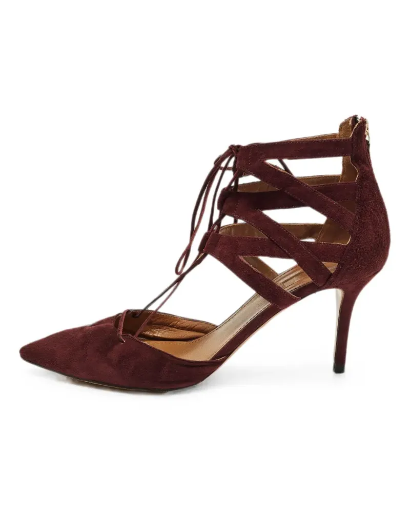 Aquazzura Belgravia lace-up pumps - Rot Rot