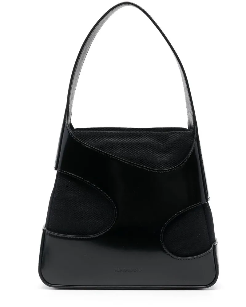 Ferragamo Schultertasche mit Cut-Outs - Schwarz Schwarz