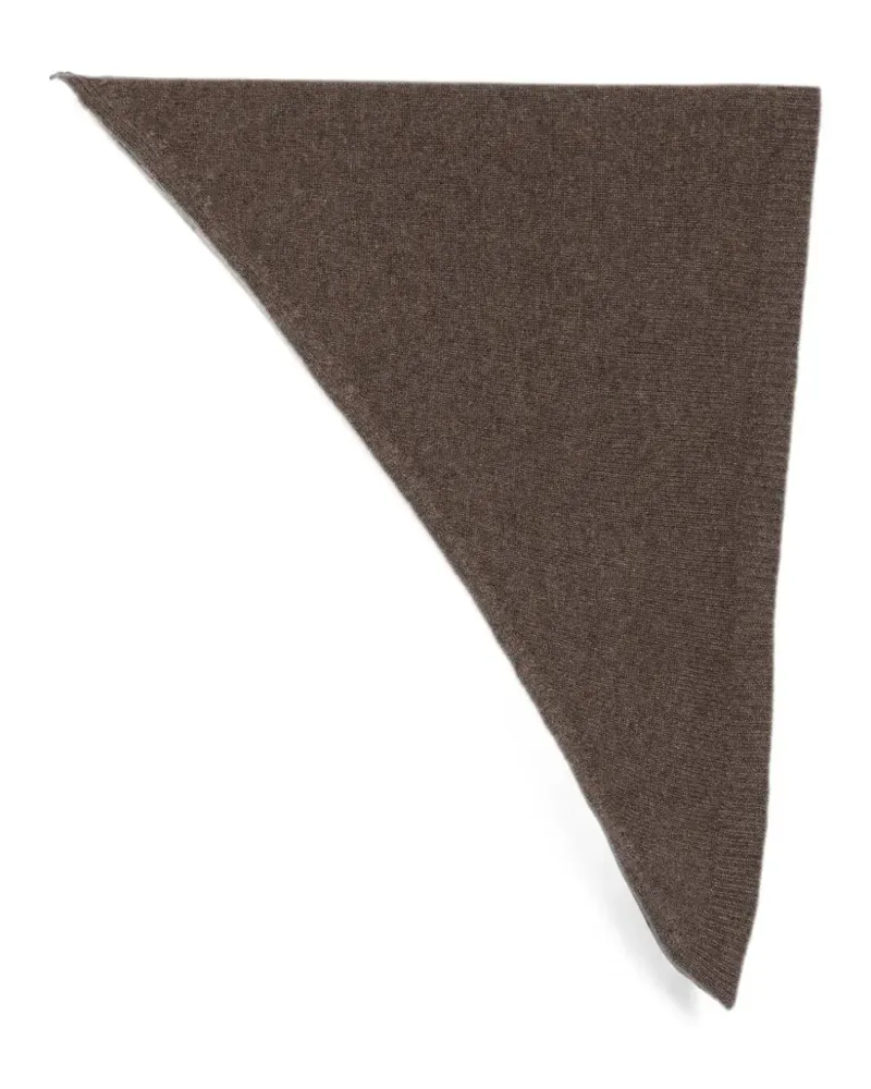 Róhe Gestrickter dreieckiger Schal - Braun Braun