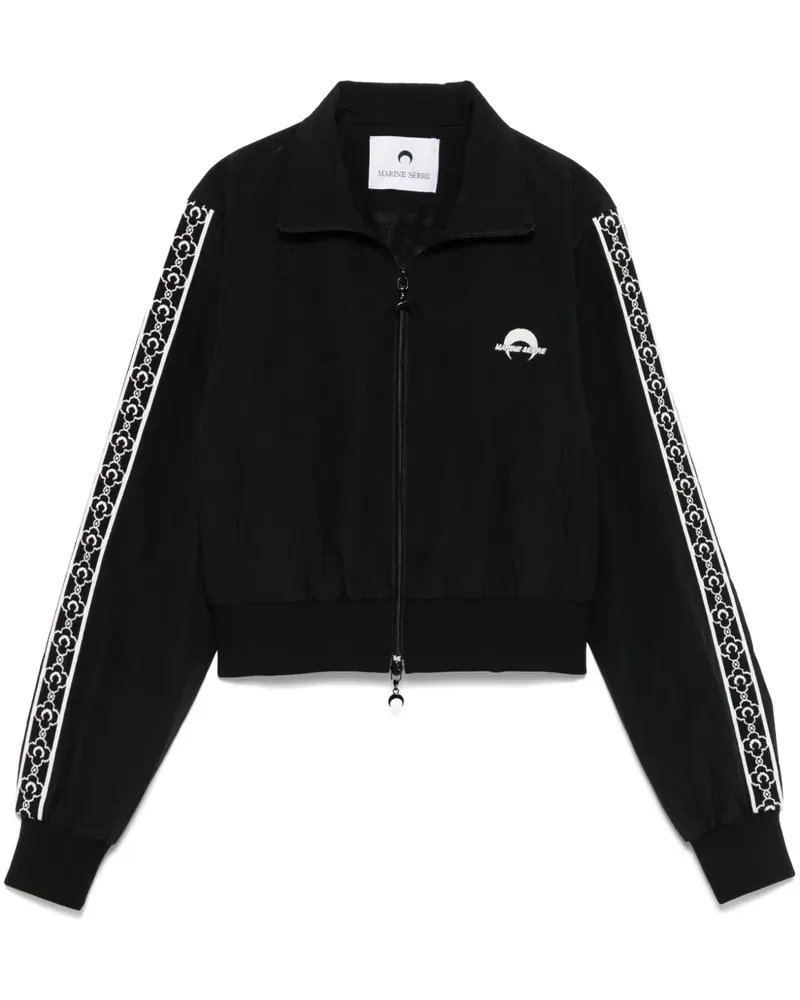 Marine Serre Jacke mit Logo-Stickerei - Schwarz Schwarz