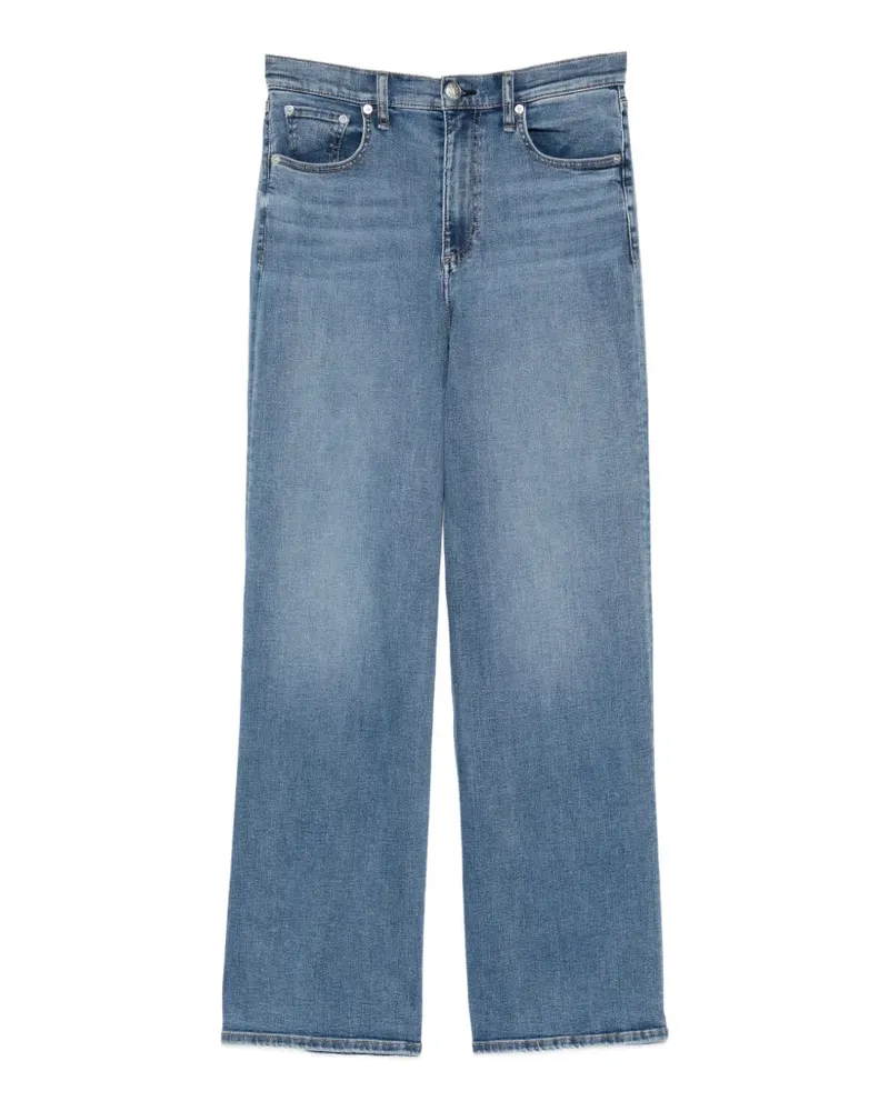 Rag & Bone Ausgeblichene Wide-Leg-Jeans - Blau Blau