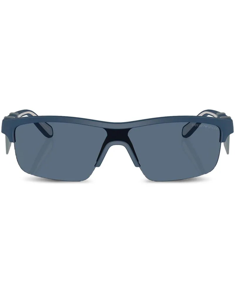 Emporio Armani Halbrand-Sonnenbrille - Blau Blau
