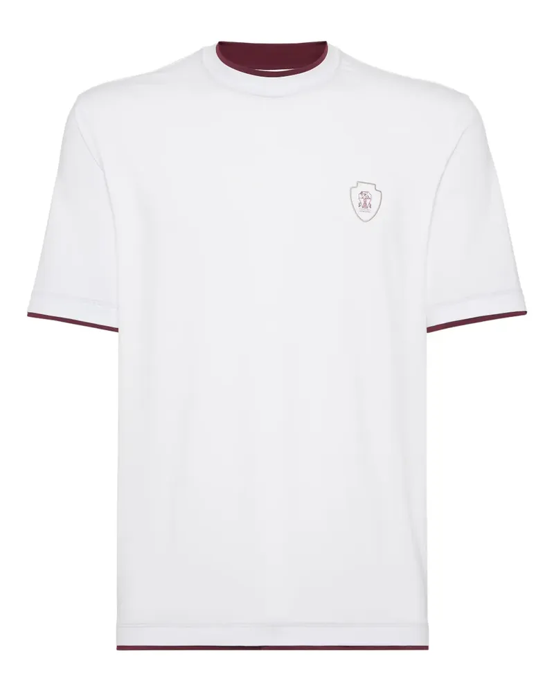 Brunello Cucinelli T-Shirt mit rundem Ausschnitt - Weiß Weiß