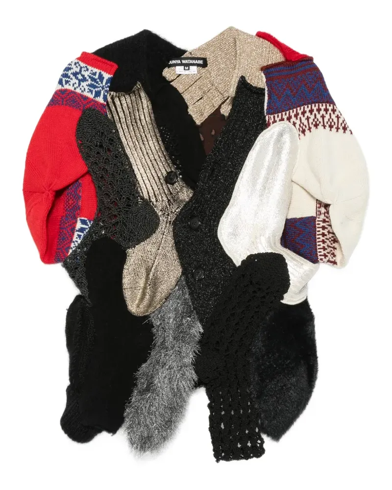 Junya Watanabe Cardigan im Patchwork-Look - Schwarz Schwarz