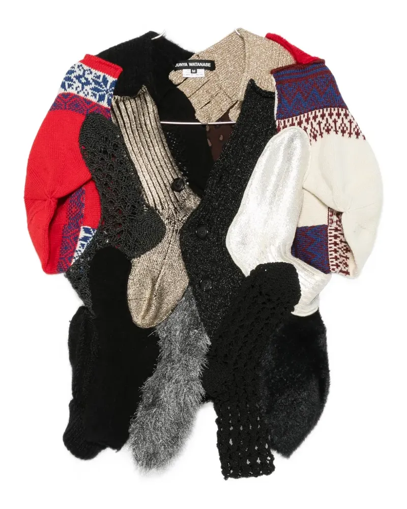Junya Watanabe Cardigan im Patchwork-Look - Schwarz Schwarz