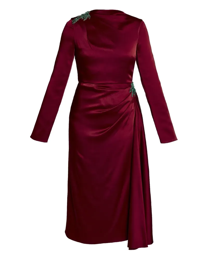 Erdem Drapiertes Midikleid - Rot Rot