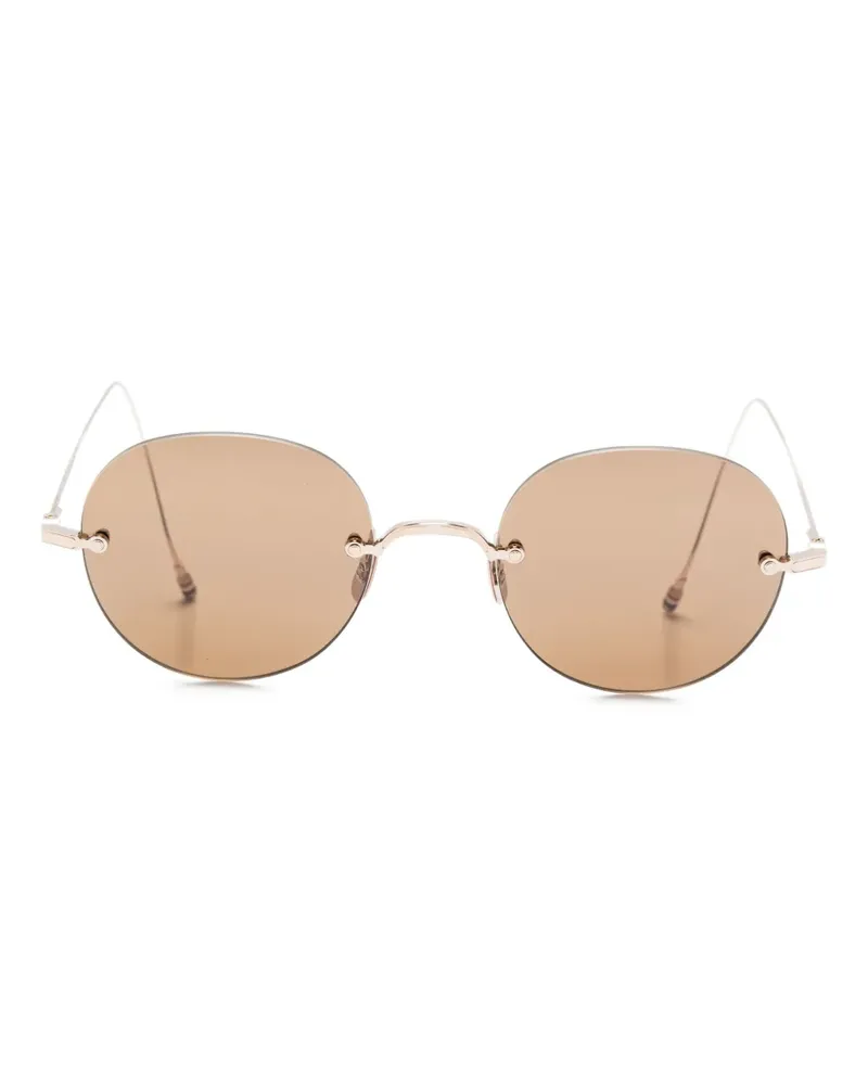 Thom Browne 938A Sonnenbrille mit rundem Gestell - Gold Gold