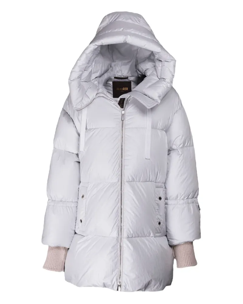 MOORER Gesteppte Kapuzenjacke - Weiß Weiß