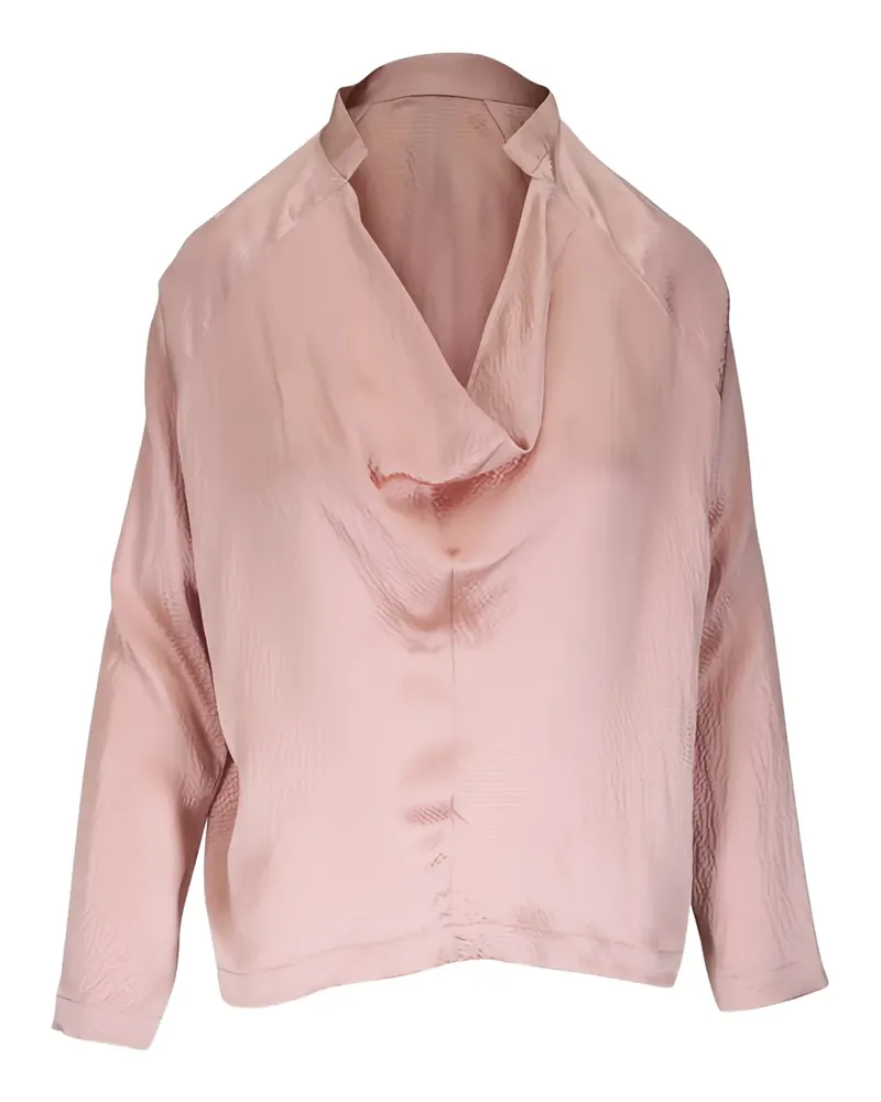 Zero + Maria Cornejo Top mit Wasserfallkragen - Rosa Rosa