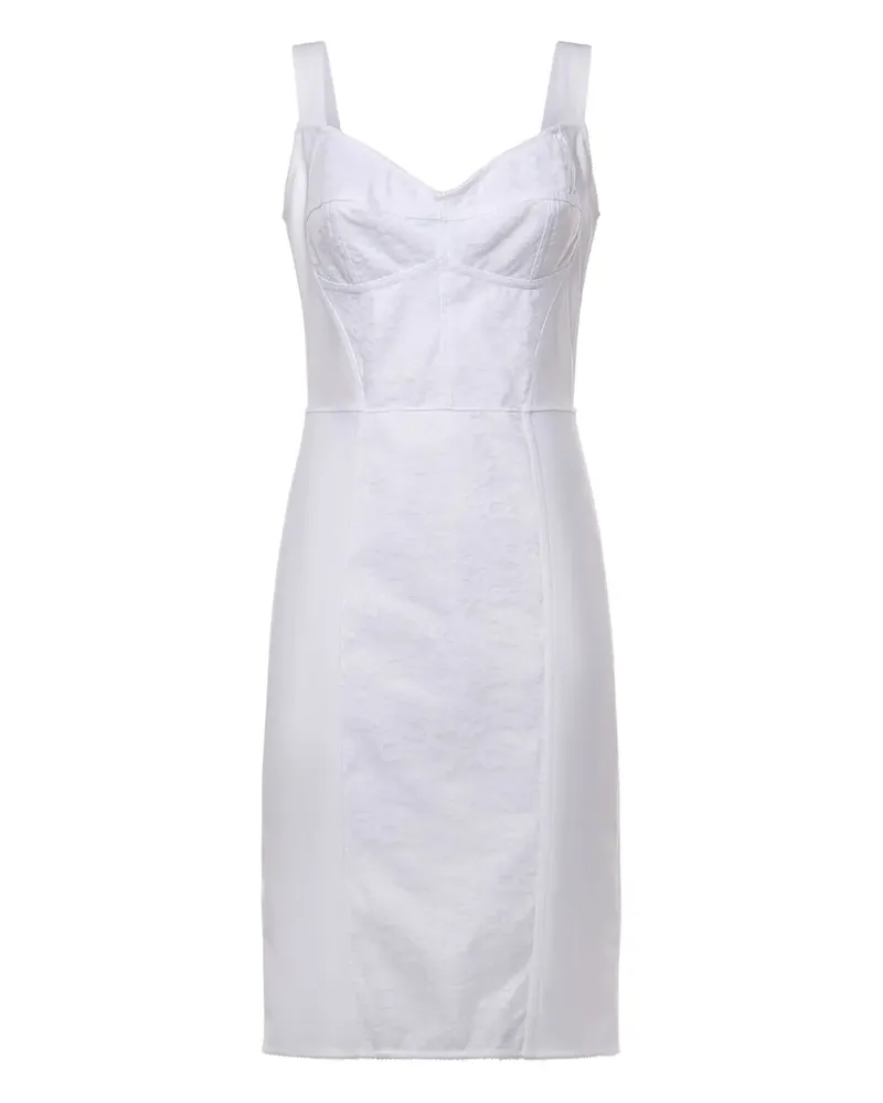 Dolce & Gabbana Minikleid mit Corsage - Weiß Weiß