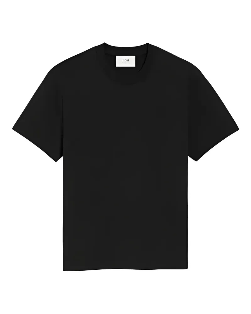 AMI Paris T-Shirt mit rundem Ausschnitt - Schwarz Schwarz