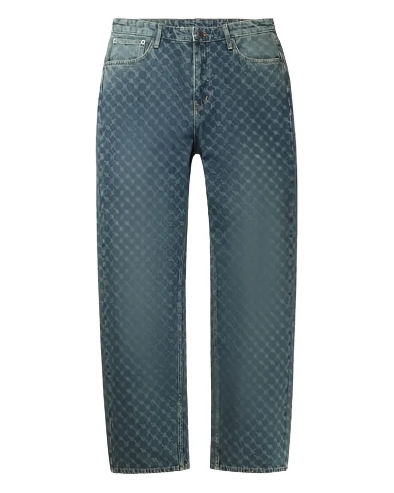 Daily Paper monogram-print jeans - Blau Blau