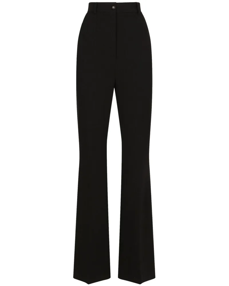 Dolce & Gabbana High-Waist-Hose mit Bügelfalten - Schwarz Schwarz