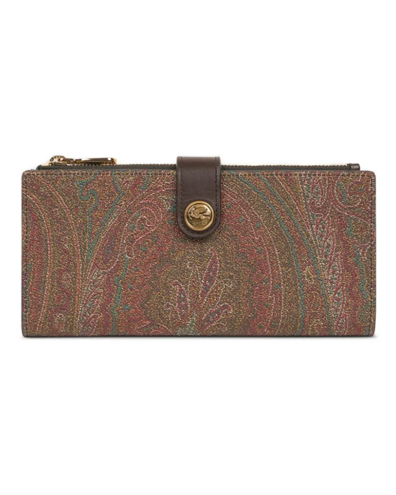 Etro Portemonnaie mit Paisley-Jacquard - Braun Braun
