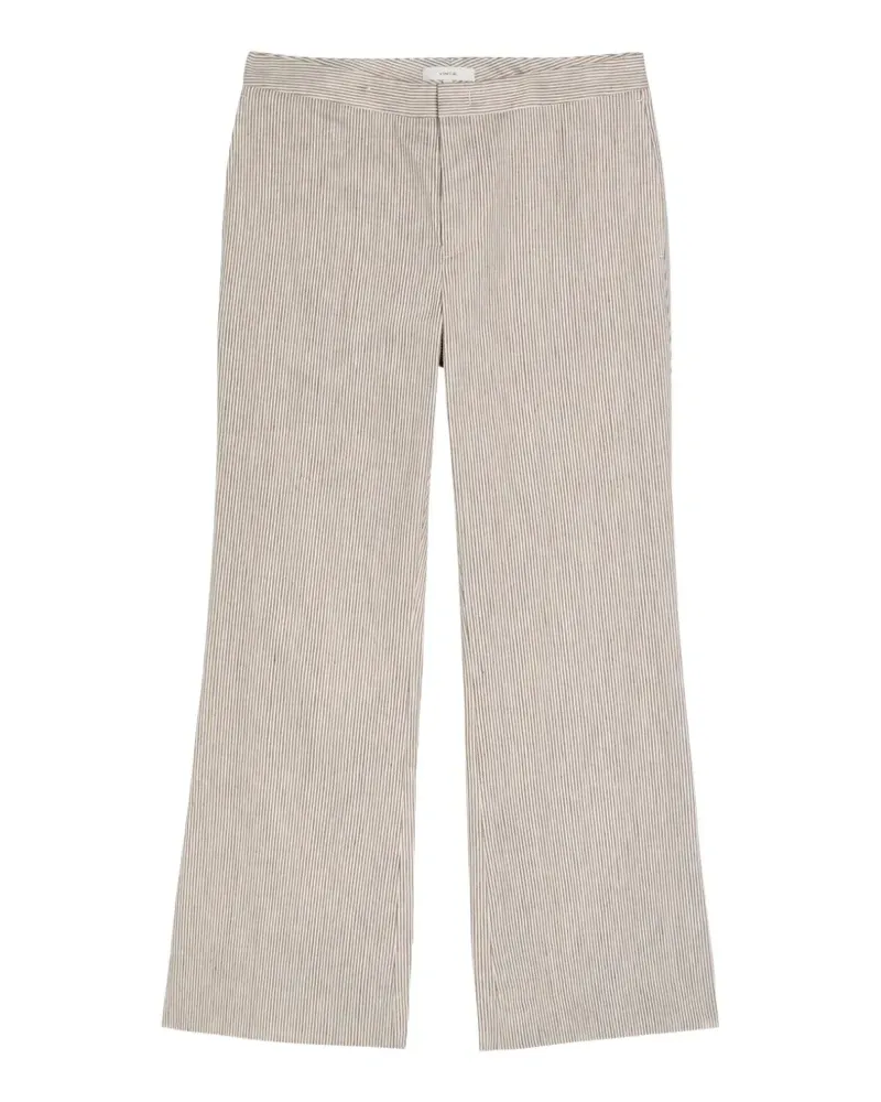 Vince striped wide-leg trousers - Weiß Weiß