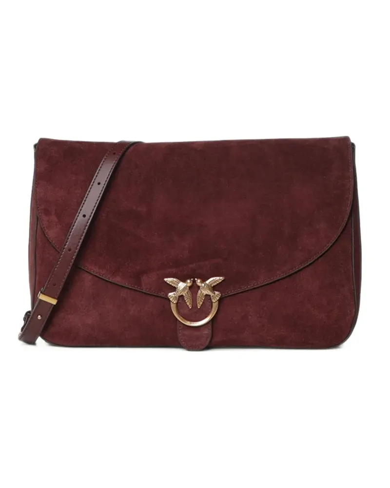 Pinko Love Birds suede shoulder bag - Rot Rot