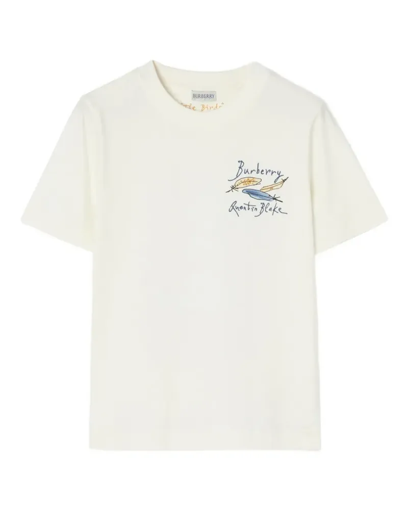 Burberry T-Shirt mit Feder-Print - Nude Nude