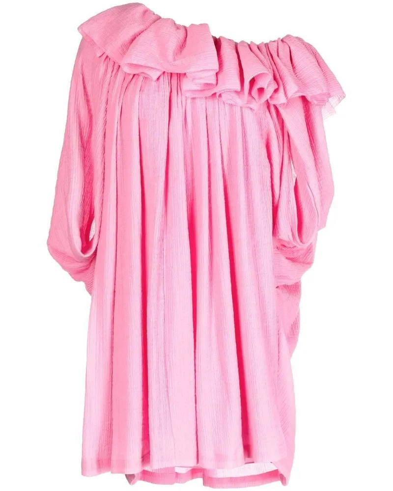 3.1 phillip lim One-Shoulder-Kleid mit Volants Rosa