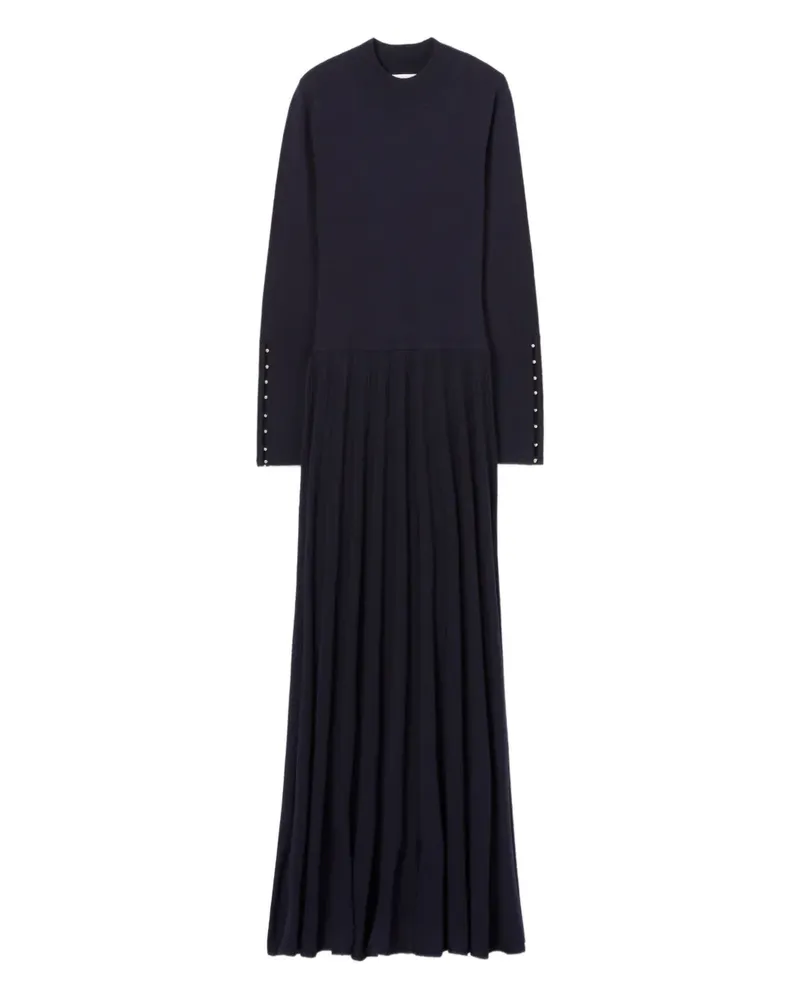 Claudie Pierlot Gestricktes Kleid mit plissierten Bündchen - Blau Blau