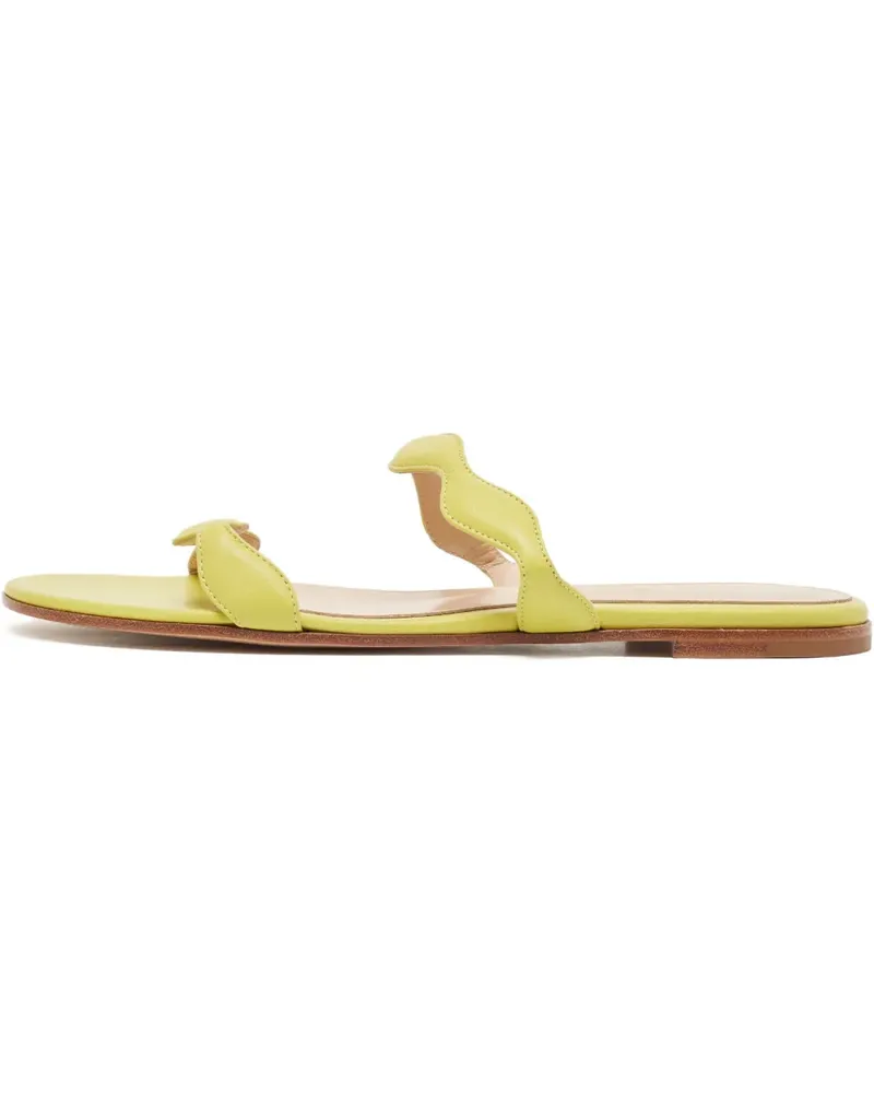 Gianvito Rossi Flache Sandalen mit Riemen - Grün Grün