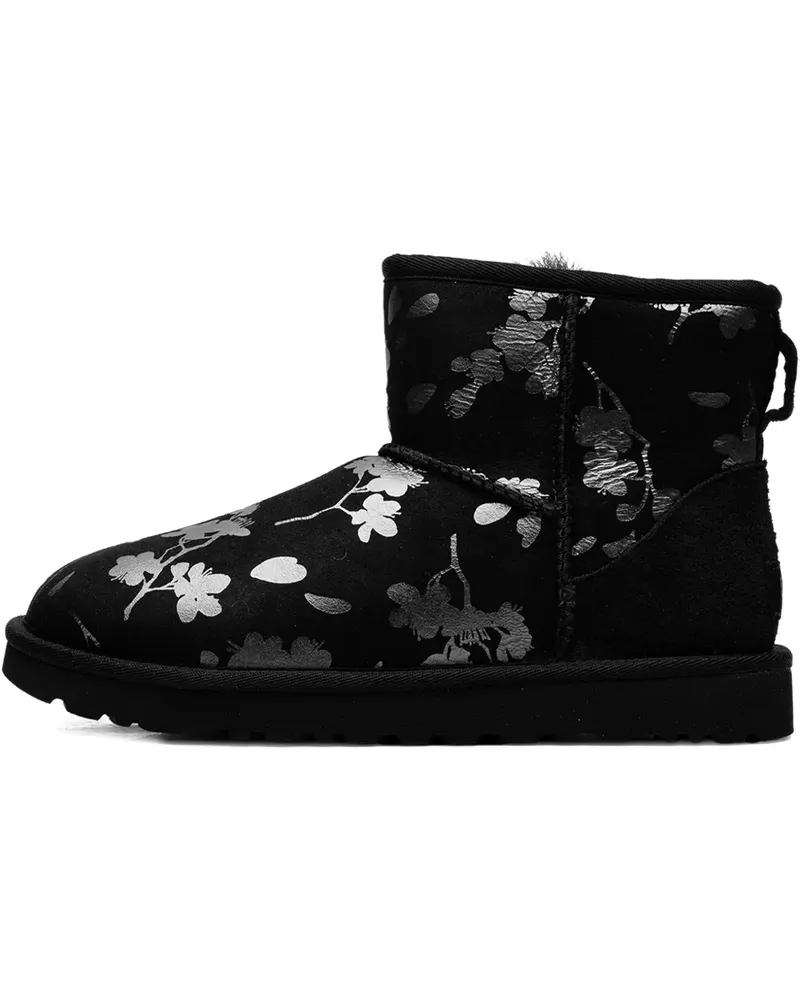 UGG Classic Mini floral-pattern boots - Schwarz Schwarz