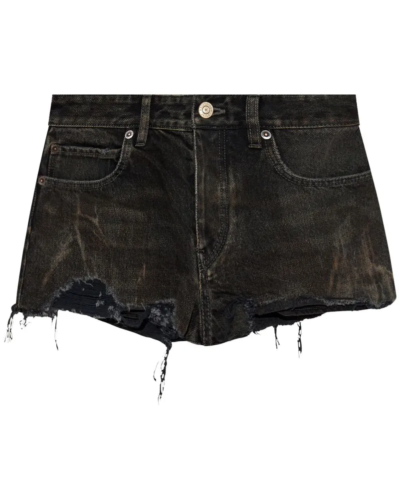 Balenciaga Jeans-Shorts im Vintage-Look Schwarz