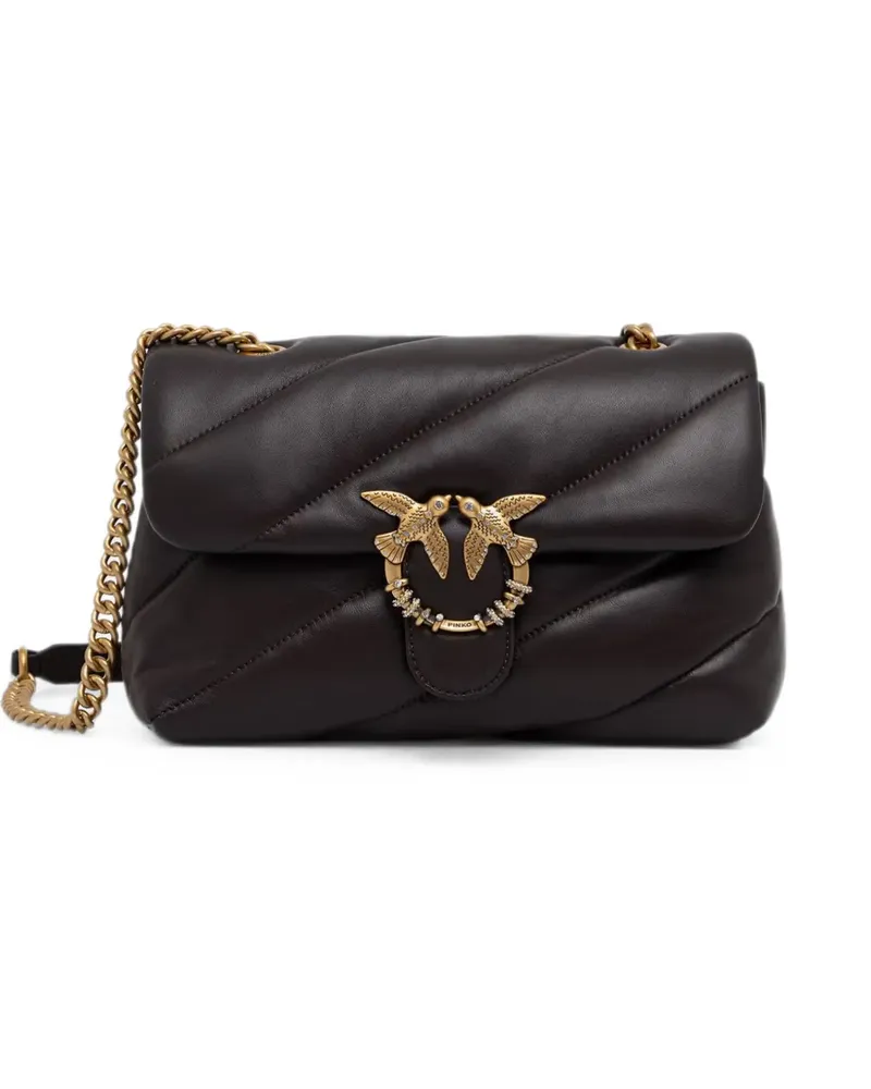Pinko Gesteppte Love Schultertasche - Braun Braun