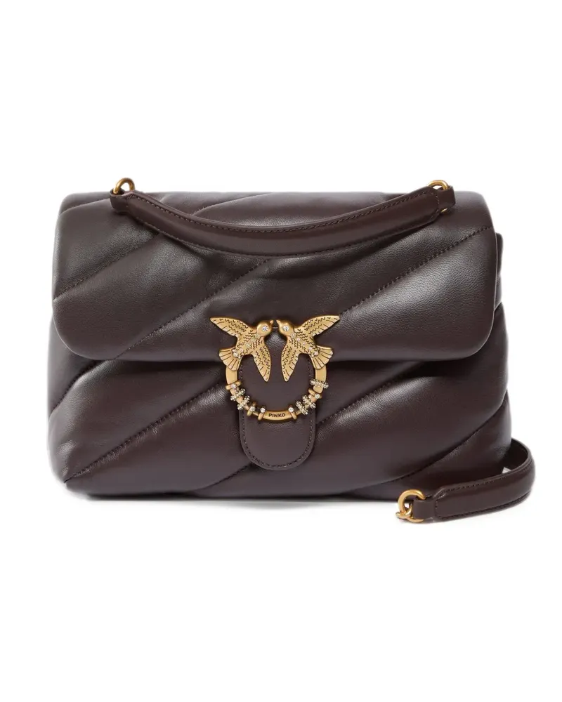 Pinko Gesteppte Love Schultertasche - Braun Braun