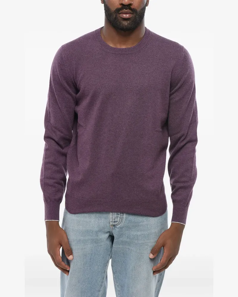 Brunello Cucinelli Pullover mit Rundhalsausschnitt - Violett Violett