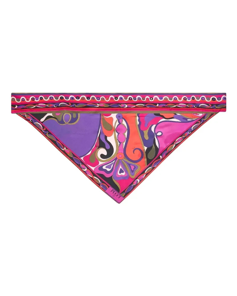 Emilio Pucci orchidee-print triangle scarf - Rosa Rosa